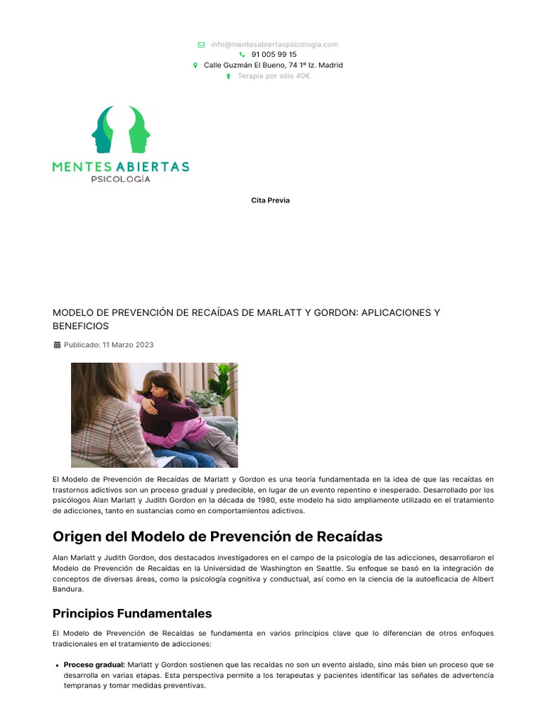 Prevención de Recaídas en Adicciones | PDF | Salud mental | Las emociones