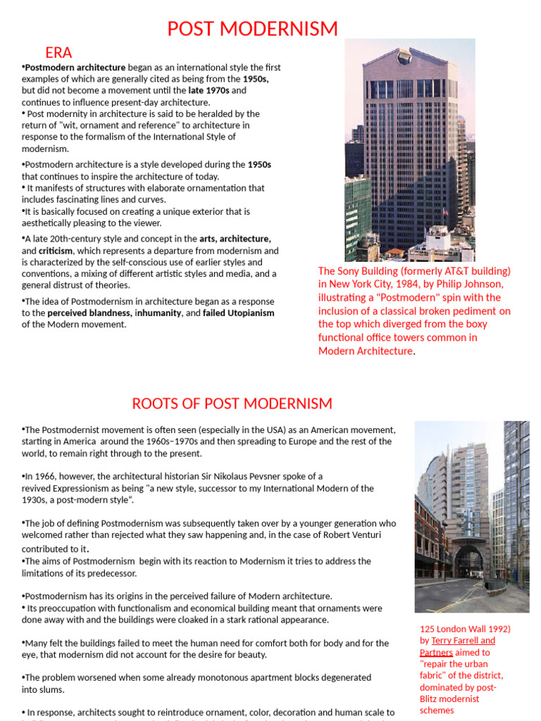 Philip Johnson and Postmodern Architecture | PDF | Architectural Design ...