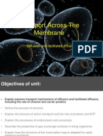 Transport Across the Membrane Diffusion