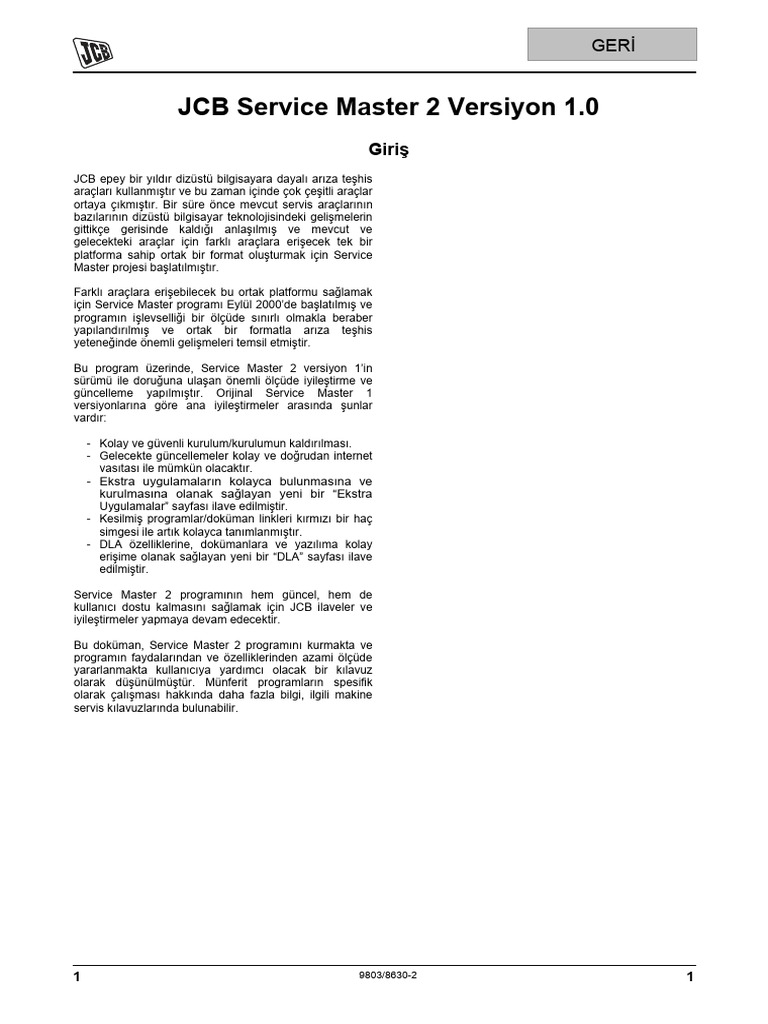 JCB Service Master | PDF