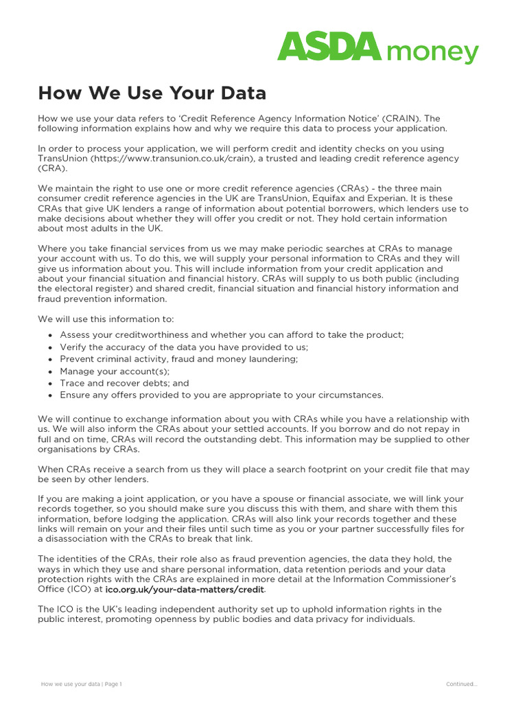 Understanding Your Data Usage Rights | PDF | Credit Bureau | Credit