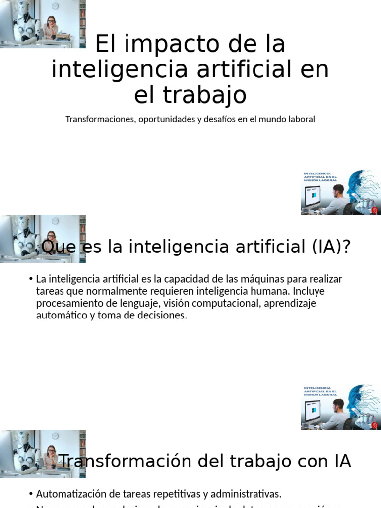 Impacto de la IA en el trabajo | PDF