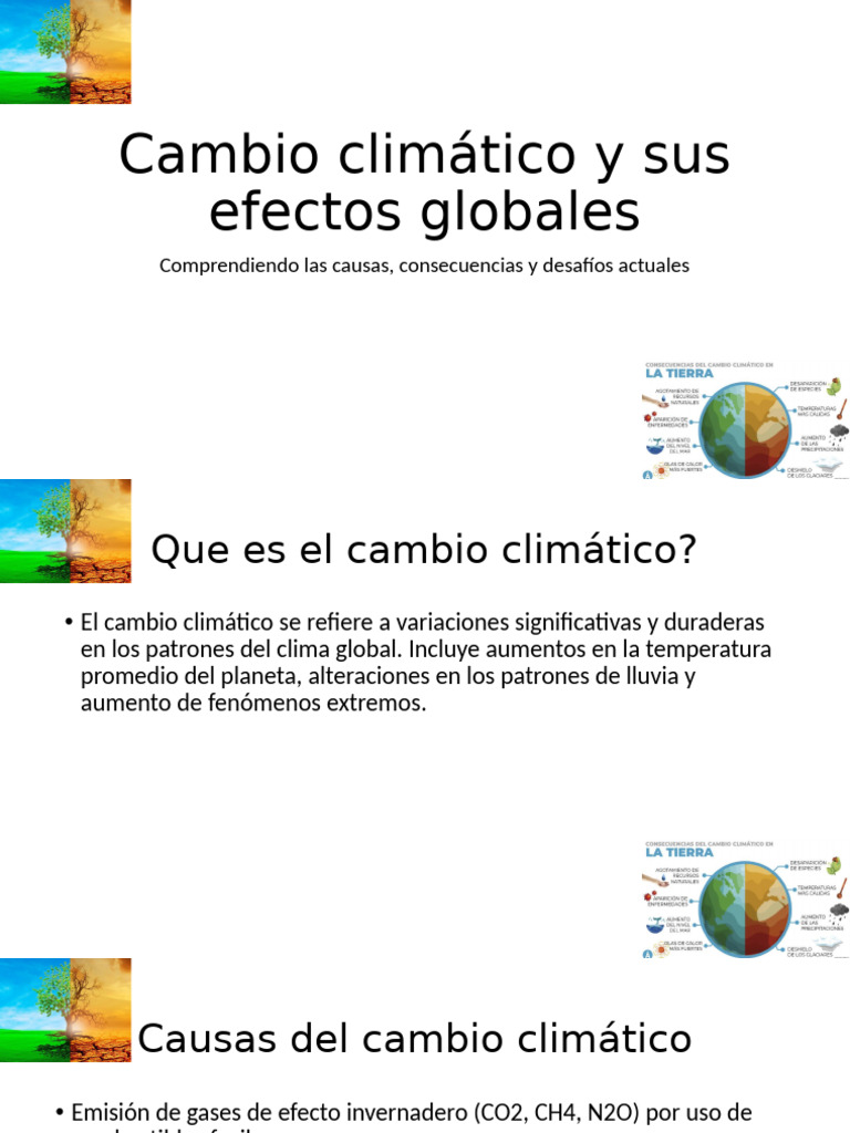 Cambio Climático y Sus Efectos Globales | PDF