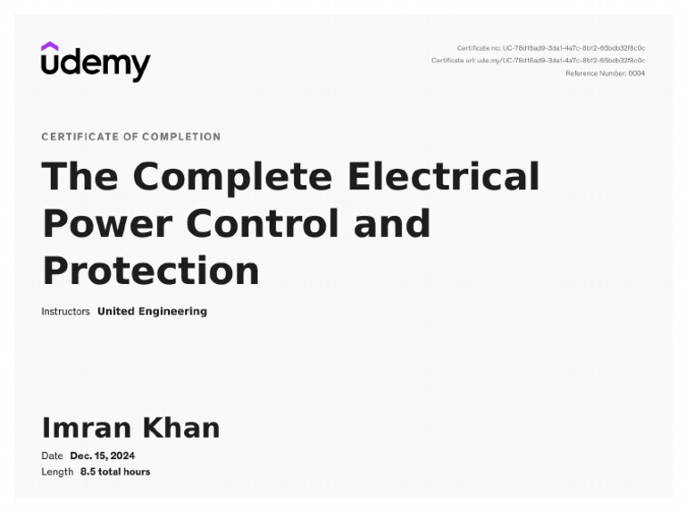 Electrical Power & Control Protcertif | PDF