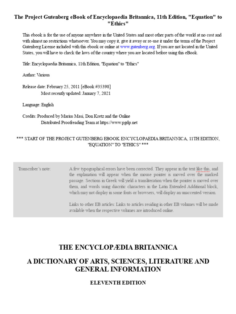 The Project Gutenberg Ebook of Encyclopædia Britannica, Volume IX Slice ...
