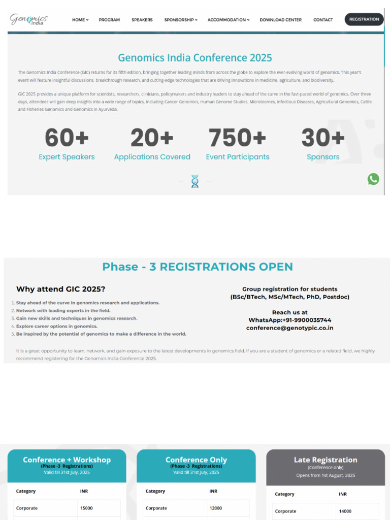Genomics India Conference | PDF