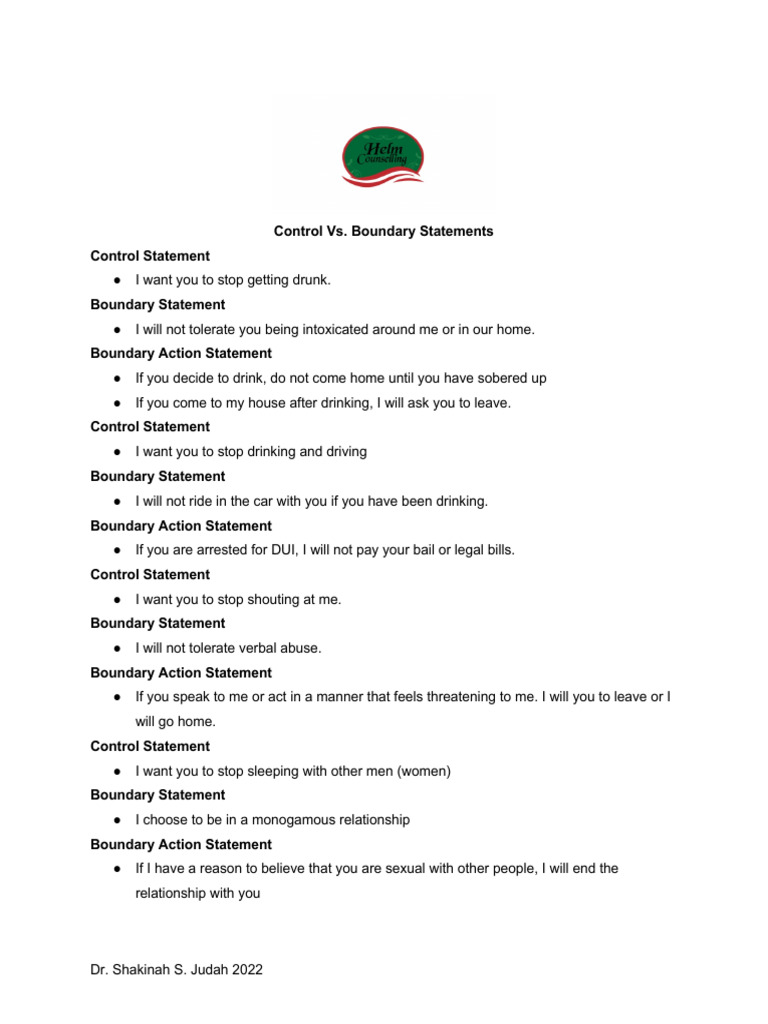 Control Vs Boundary Statements PDF | PDF