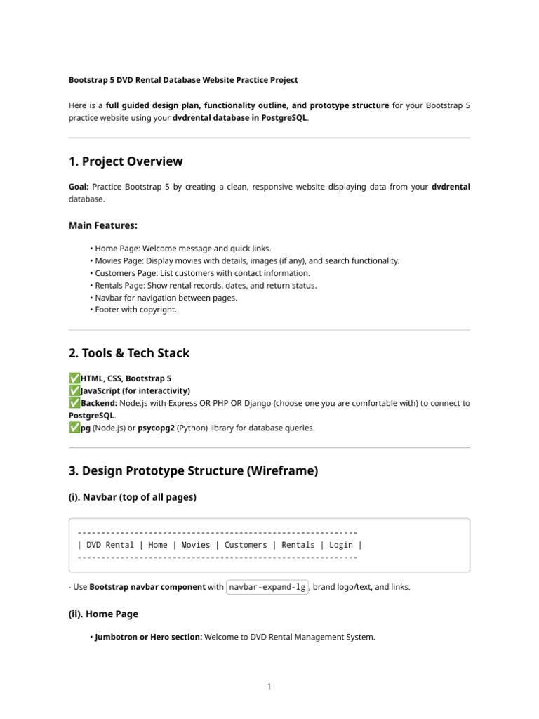 Dvdrental Bootstrap Site | PDF | Bootstrap (Front End Framework ...