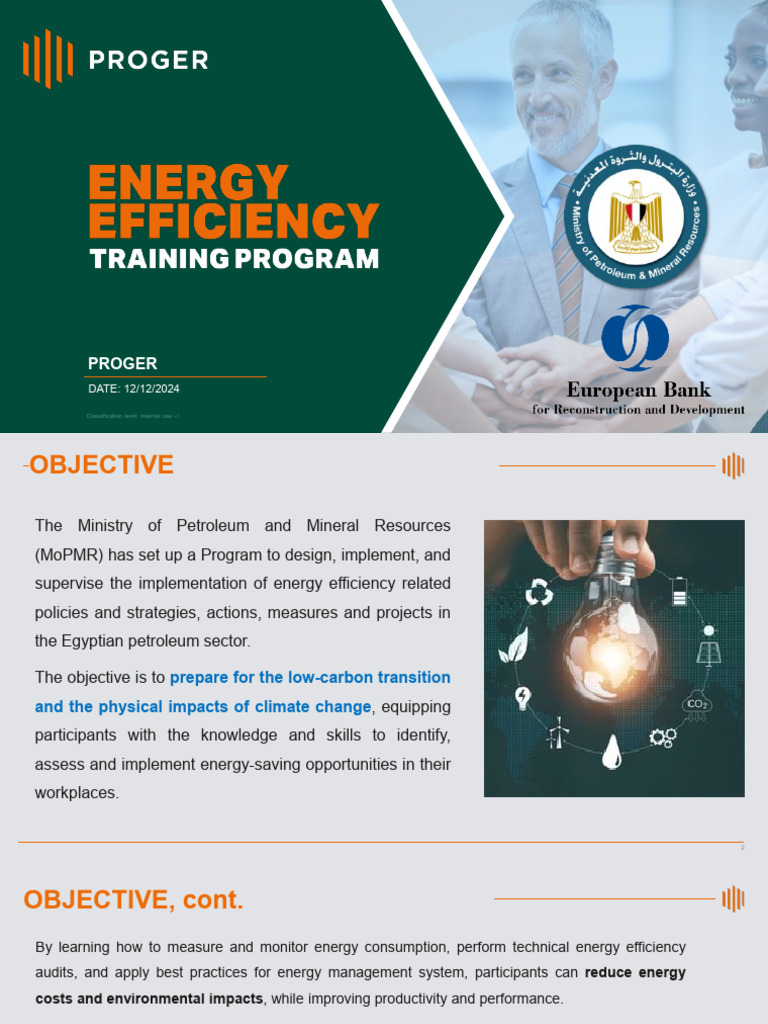Energy Efficiency Training Program - Closing | PDF | Efficient Energy ...