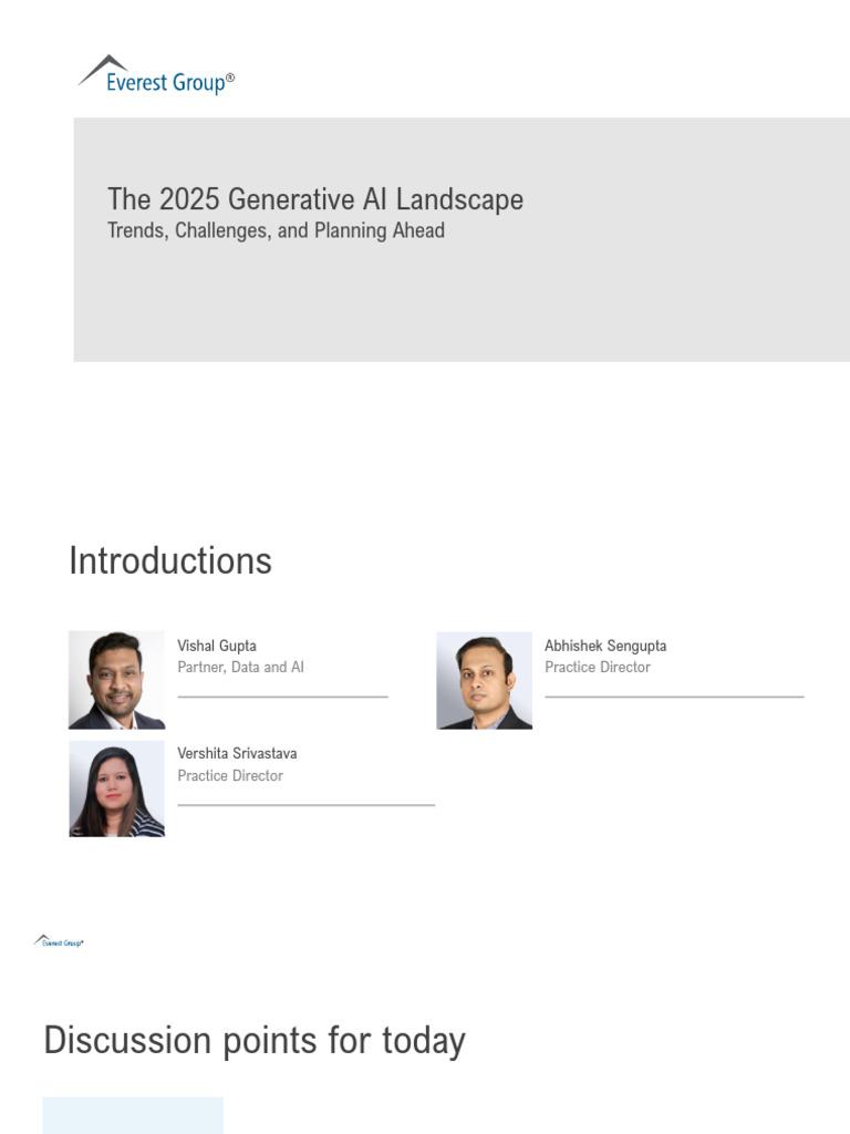 Everest Group - The 2025 Generative AI Landscape - Trends, Challenges ...