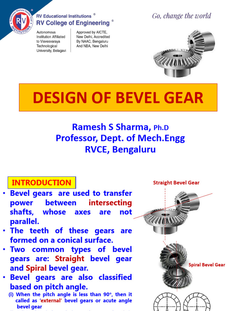 Bevel Gear Design and Applications | PDF | Gear | Mechanics