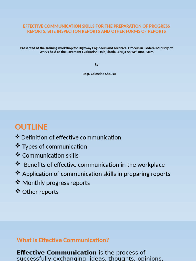 Effective Communication for Report Writing | PDF | Communication ...