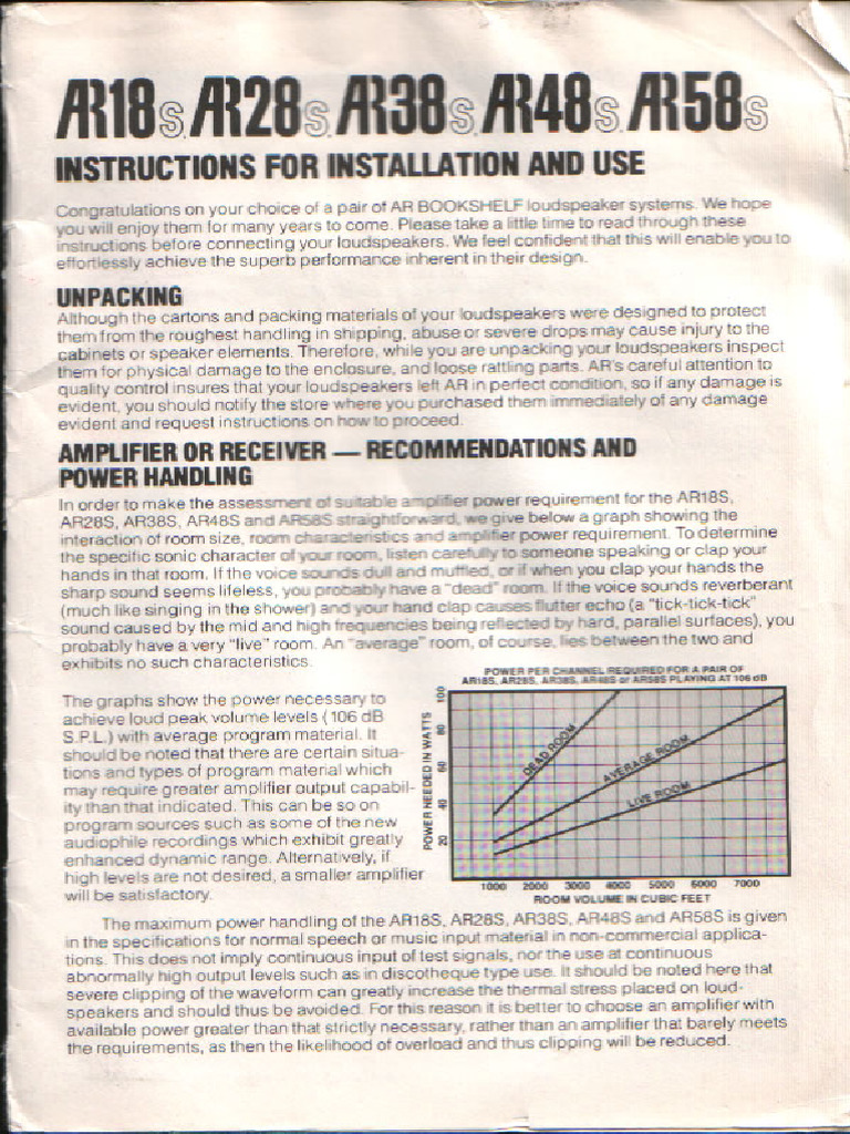 AR48S Manual | PDF