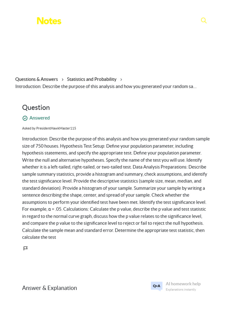 (Solved) Introduction - Describe The Purpose of This Analysis and How ...