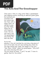 The Ant and the Grasshopper Story | PDF | Insects | Insects And Humans