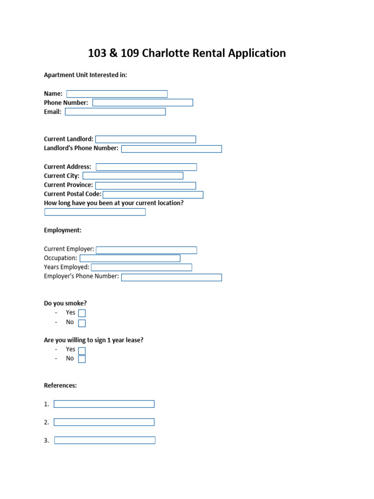 Rental Application New | PDF