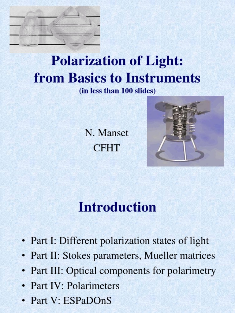 Polarization Light Intro Pdf Polarization Waves Optics