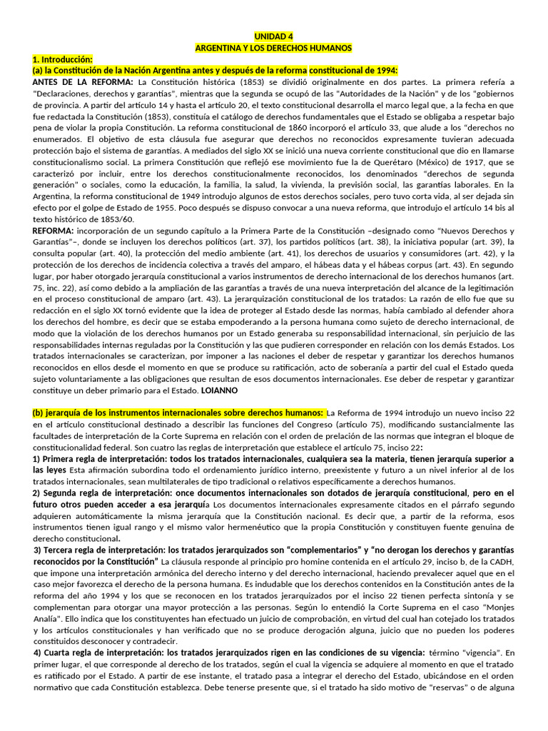 Unidad 4 DDHH | PDF | Caso de ley | Convenio europeo de derechos humanos