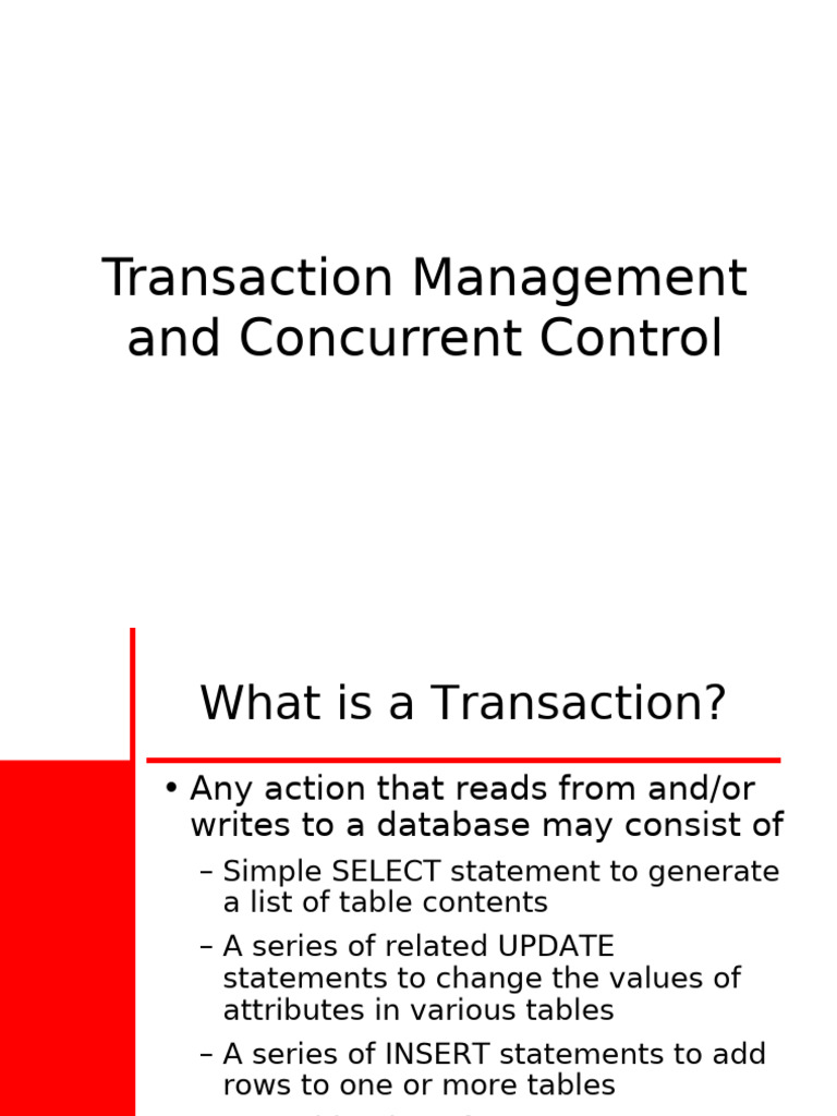 Transaction Management & Data Consistency | PDF | Database Transaction ...