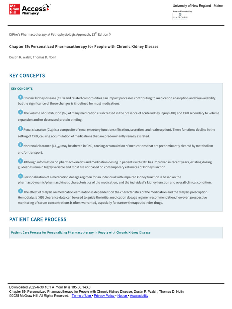 Personalized CKD Pharmacotherapy Guide | PDF | Kidney | Chronic Kidney ...