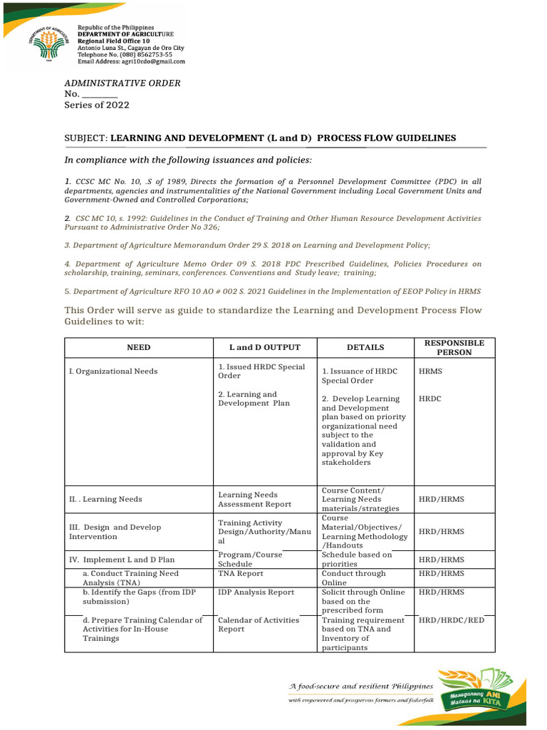 Learning and Development Process Flow | PDF | Human Resource Management