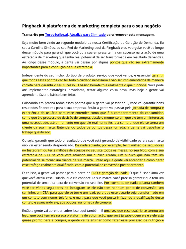 Pingback A Plataforma de Marketing Completa para o Seu Negócio | PDF ...