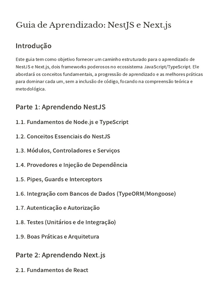 Aprenda NestJS e Next.js Eficazmente | PDF | Script Java | Classe ...