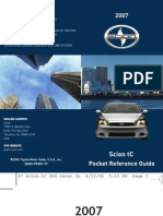 2007 Scion TC Vehicle Pocket Reference Guides