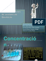 Concentraciones de sustancias Químicas