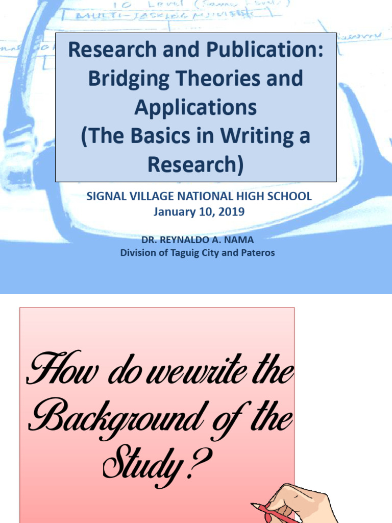 Lesson 1 How To Write A Background of The Study | PDF | Psychological ...