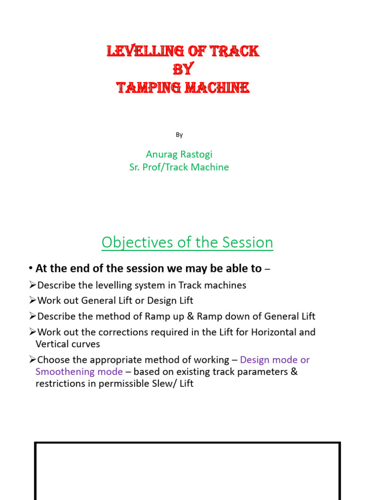 Tamping Machine Track Levelling Techniques | PDF