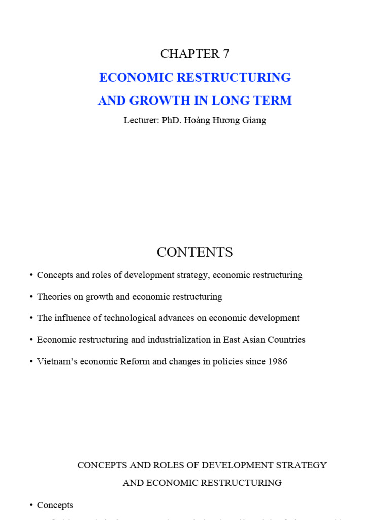 Economic Restructuring and Growth Theories | PDF | Economic Growth ...
