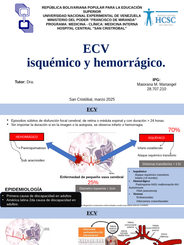 Clasificación y diagnóstico de ECV | PDF | Carrera | Infarto de miocardio