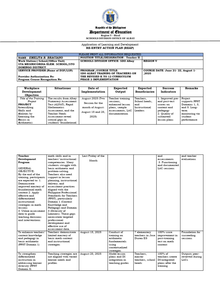 Sample LD Proposal Emelita | PDF | Educational Assessment | Teachers