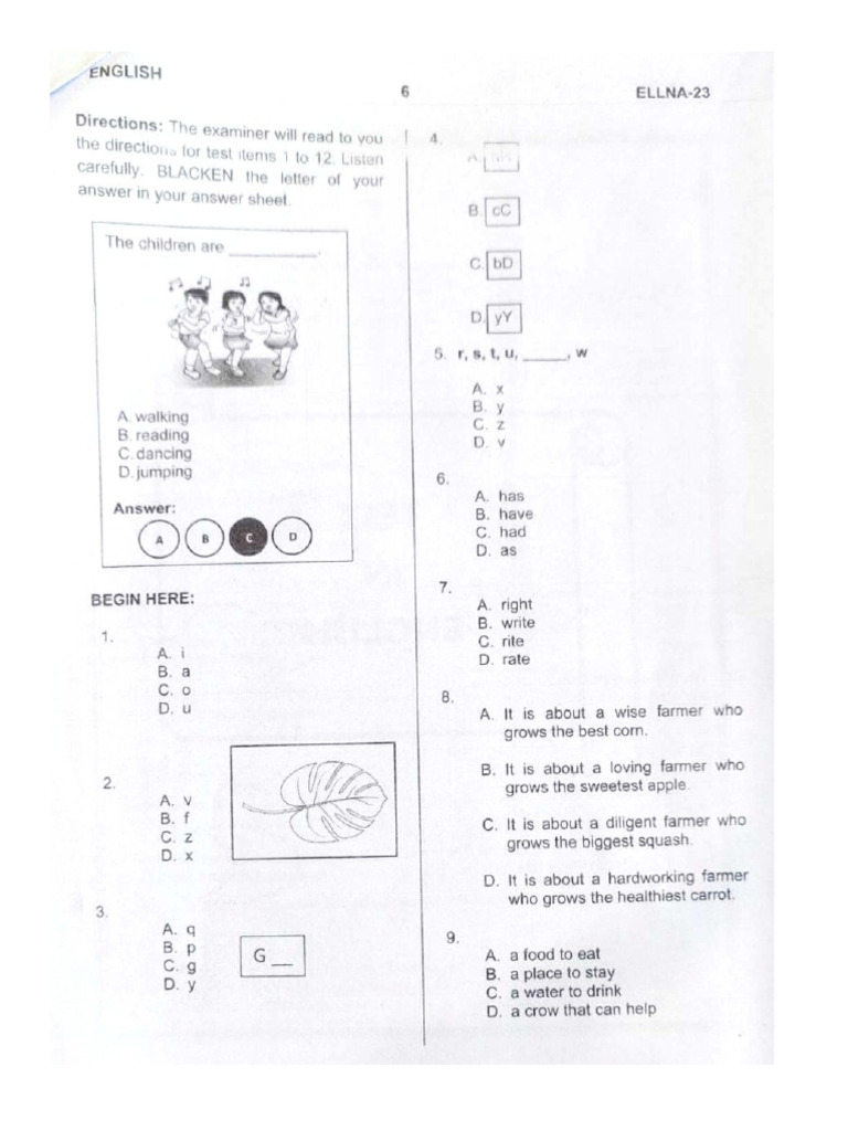Ellna 2023 Fil Eng Numeracy | PDF