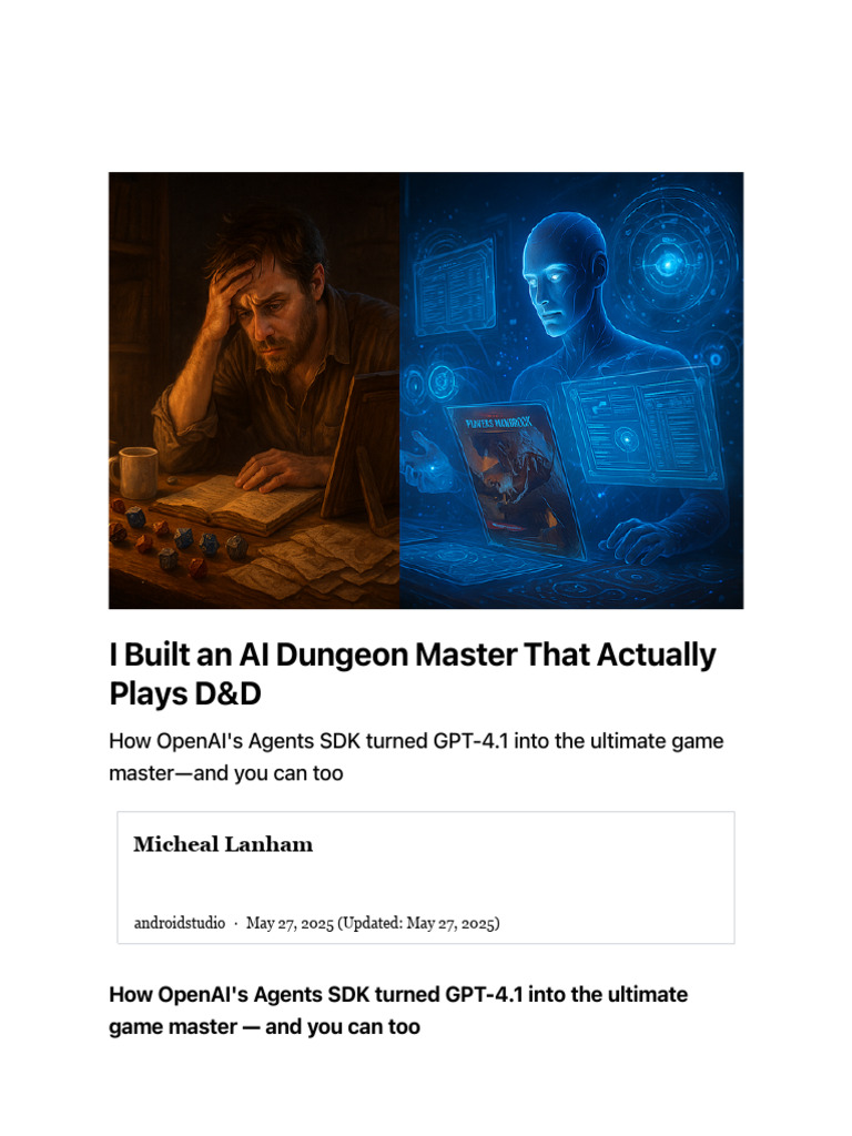 AI Dungeon Master: Build Your Own D&D Game | PDF | Dungeons & Dragons ...