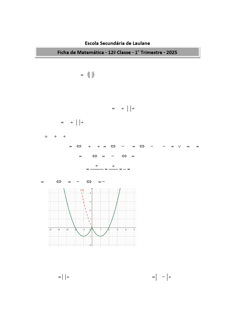 Funções Modulares e Equações Matemáticas | PDF | Equações | Álgebra