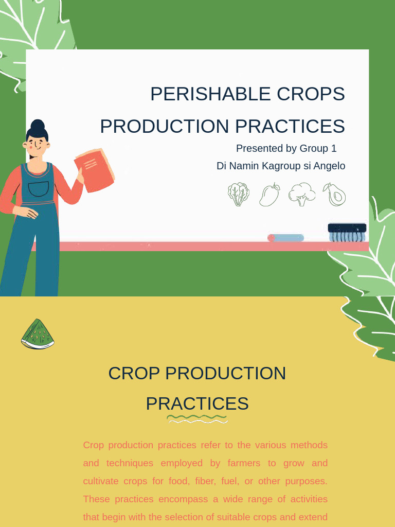 Perishable Crop Production Practices | PDF | Agriculture | Fertilizer