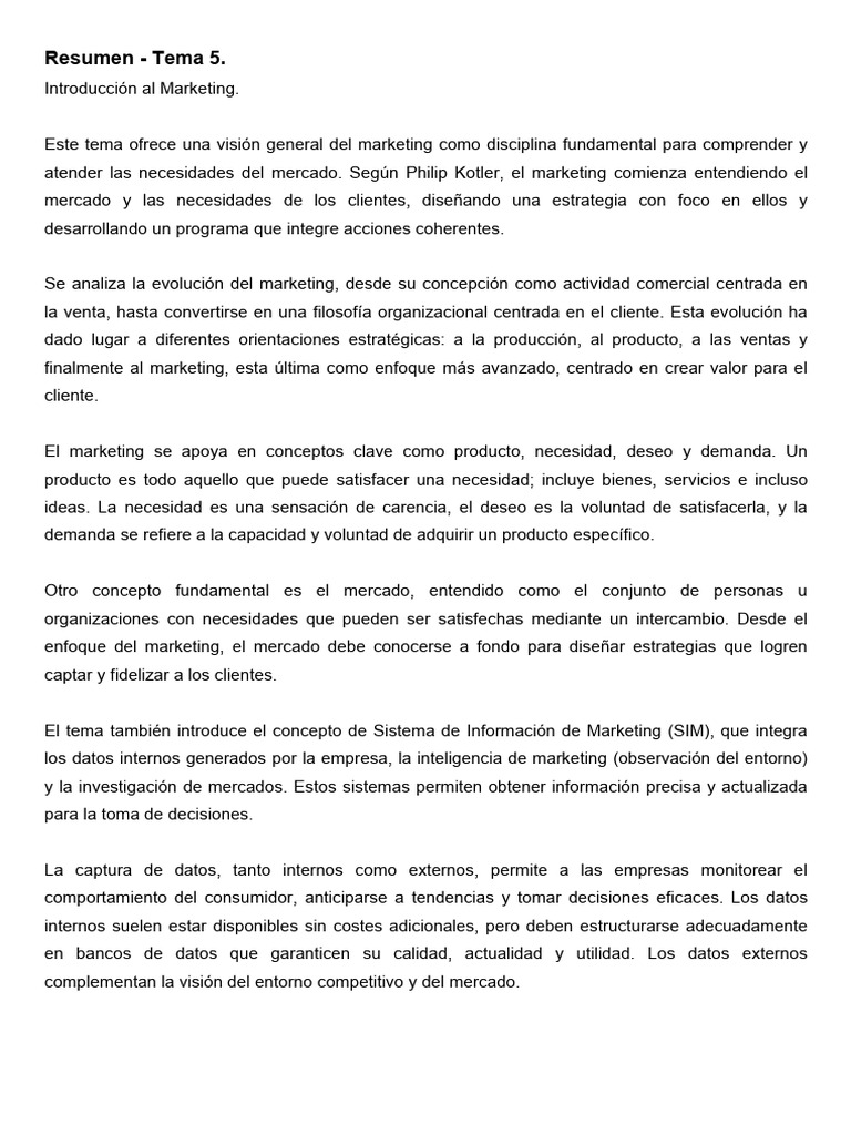 Introducción al Marketing y su Evolución | PDF | Marketing | Negocios ...