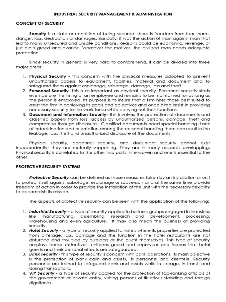 Industrial Security Management Guide | PDF | Lighting | Physical Security