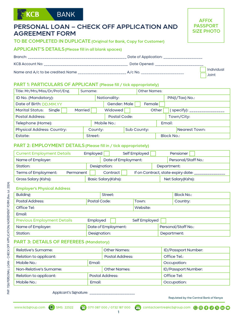 Personal Loan Application Form | PDF | Banks | Loans