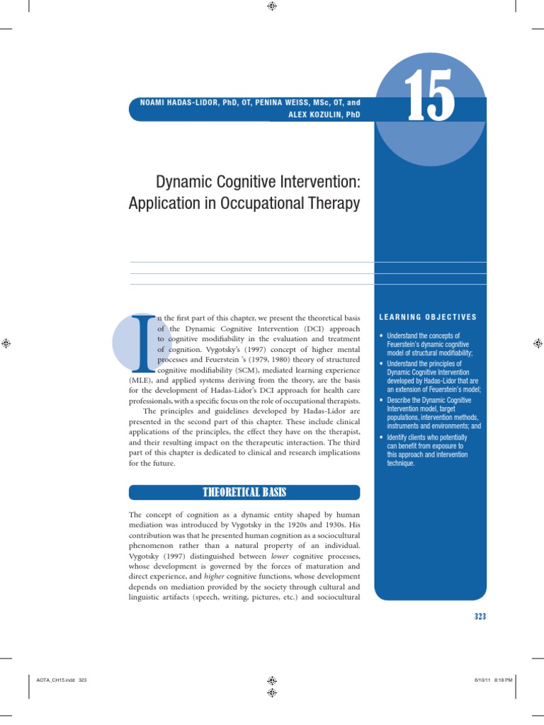 Dci 2011 | PDF | Occupational Therapy | Psychotherapy