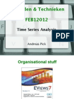 Methoden & Technieken FEB12012: Time Series Analysis