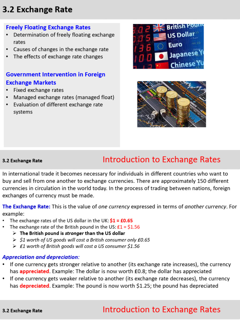 3.2 Exchange Rates | PDF | Exchange Rate | Currency Appreciation And  Depreciation
