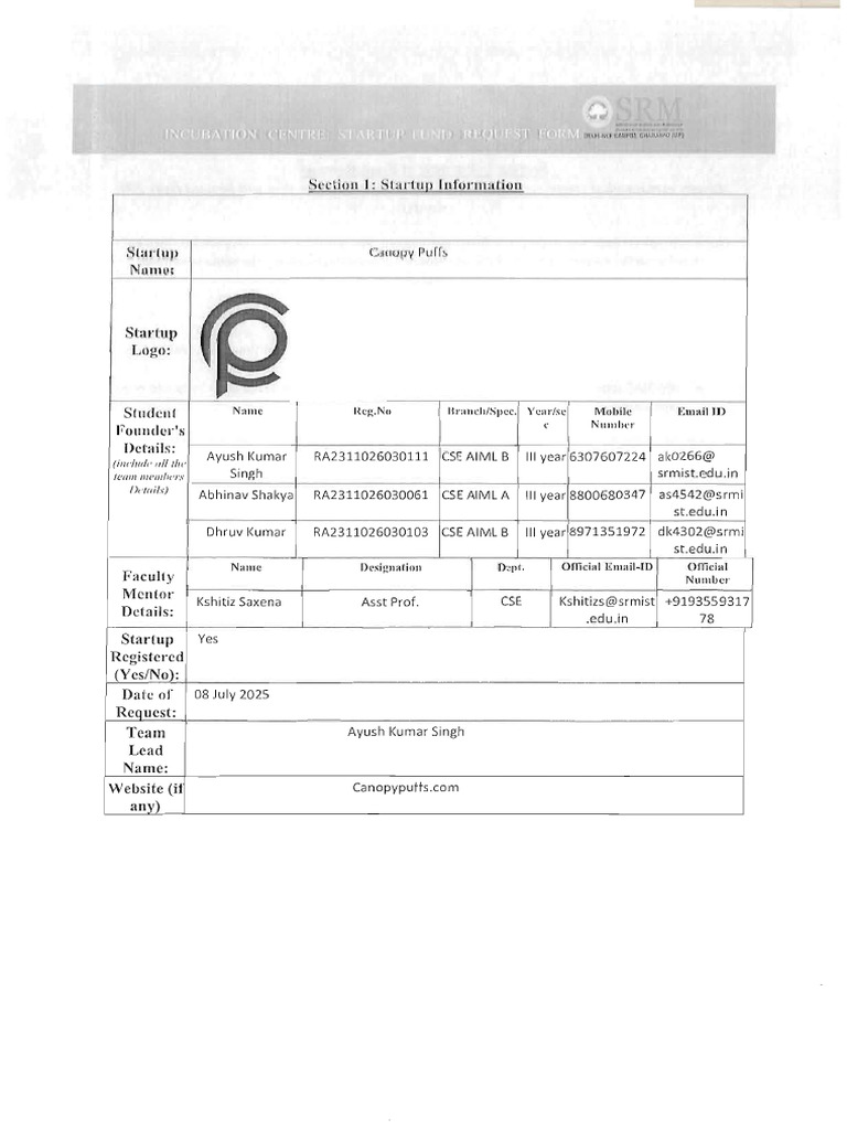 Canopy Puffs CSE | PDF