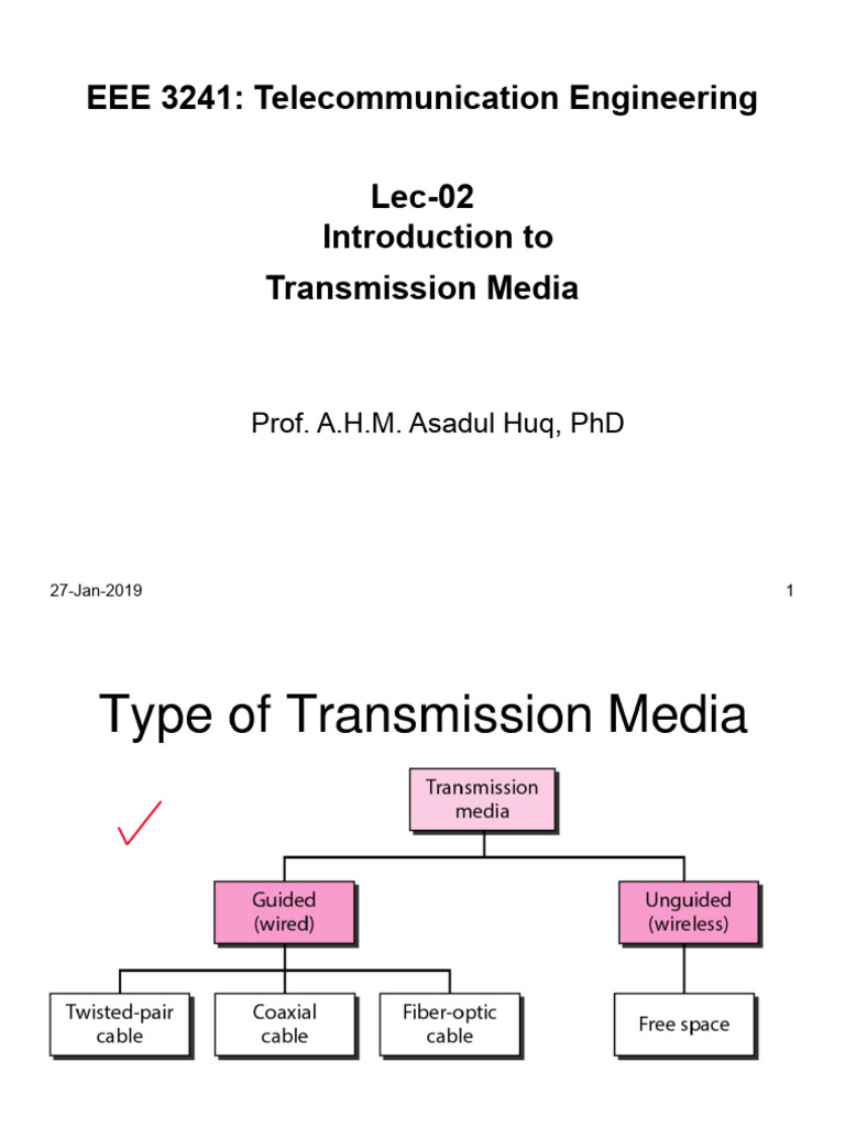 Transmission Media in Telecommunication | PDF | Transmission Medium ...