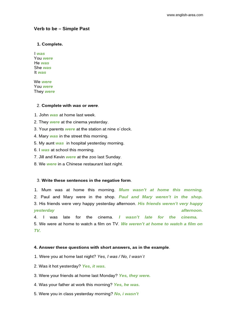 Simple Past of 