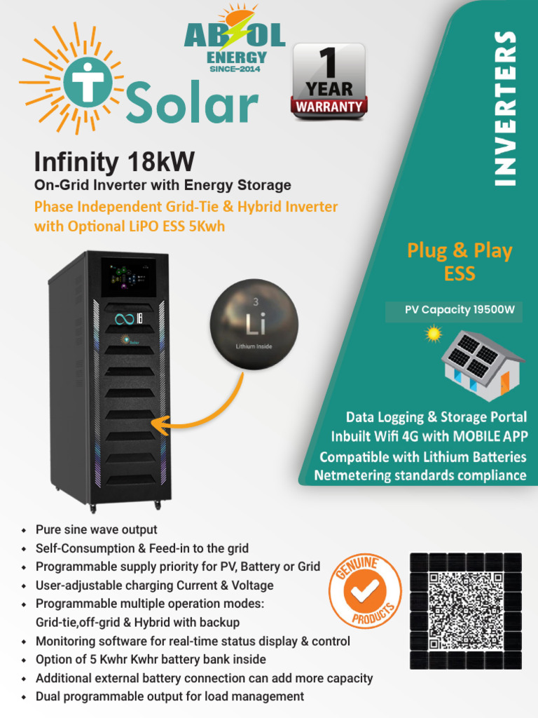 Infinity 18kW Hybrid Inverter Overview | PDF | Power Inverter ...
