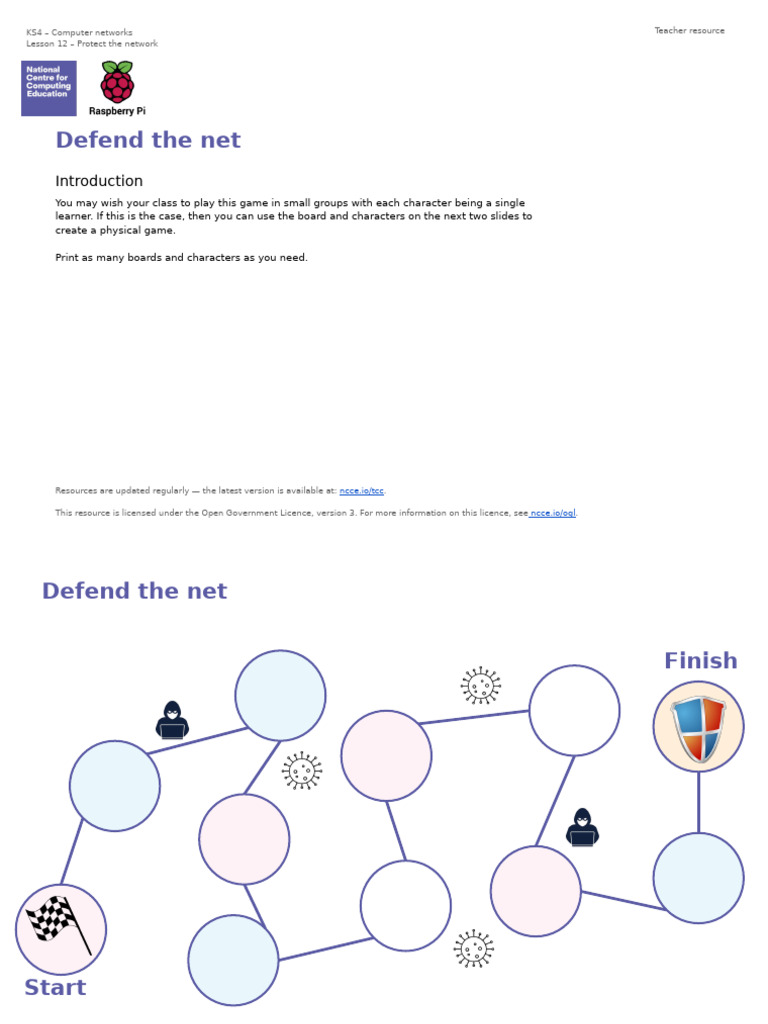 Protecting Computer Networks Game | PDF