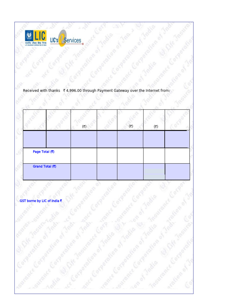 PremiumReceipt PR1452604400012526 | PDF | Payments
